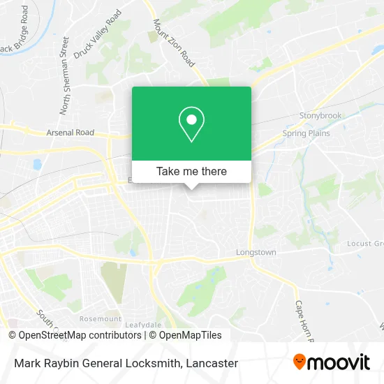 Mark Raybin General Locksmith map