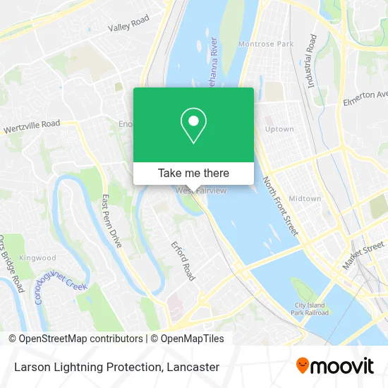 Larson Lightning Protection map