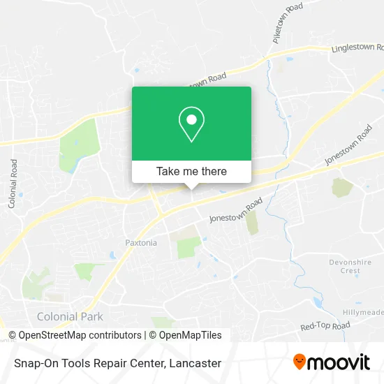 Snap-On Tools Repair Center map
