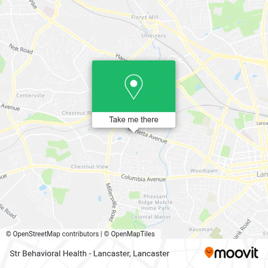 Str Behavioral Health - Lancaster map