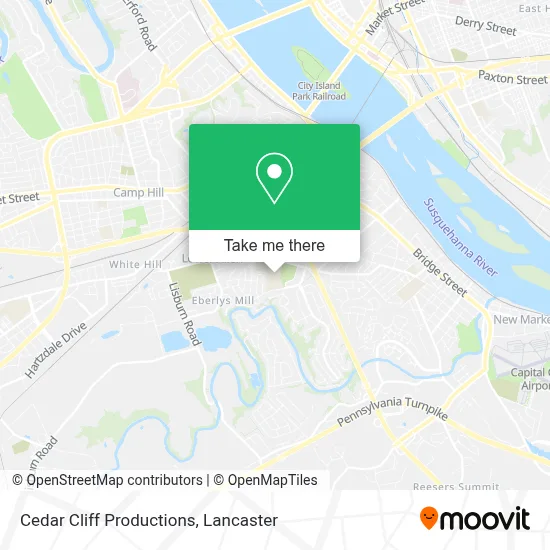 Cedar Cliff Productions map