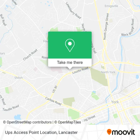 Ups Access Point Location map