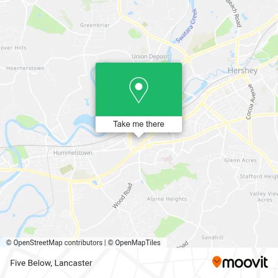 Five Below map