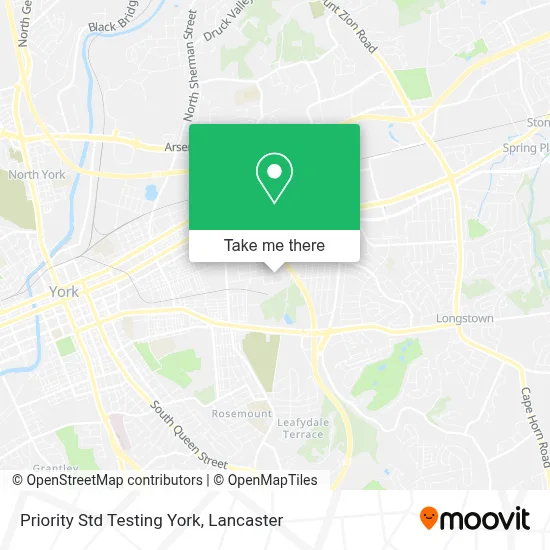 Priority Std Testing York map