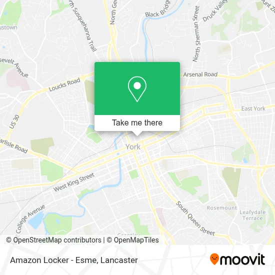 Amazon Locker - Esme map