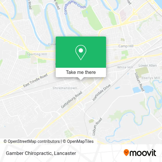 Gamber Chiropractic map