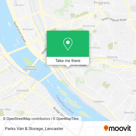 Parks Van & Storage map