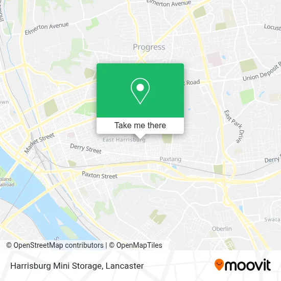 Harrisburg Mini Storage map