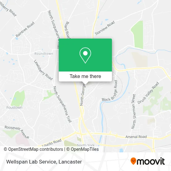 Wellspan Lab Service map