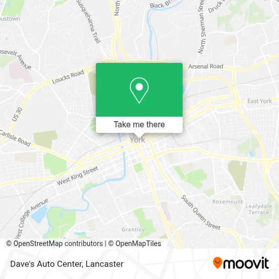 Dave's Auto Center map