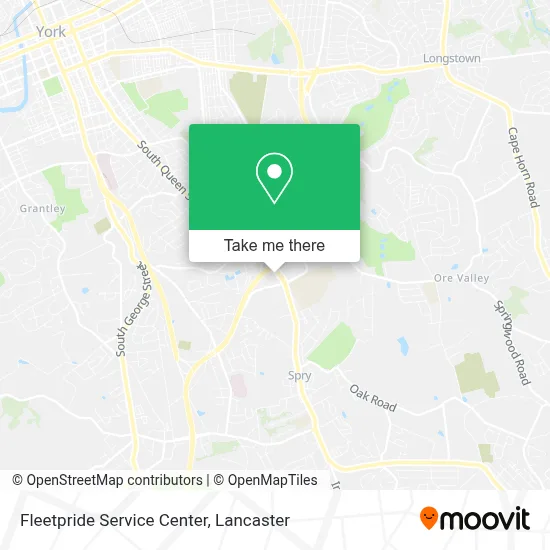 Fleetpride Service Center map