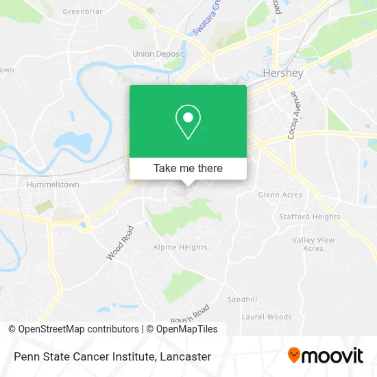 Penn State Cancer Institute map