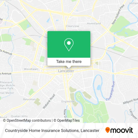 Countryside Home Insurance Solutions map