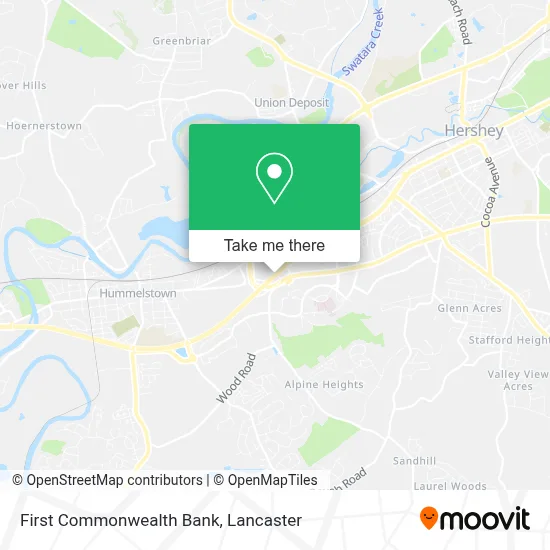 First Commonwealth Bank map