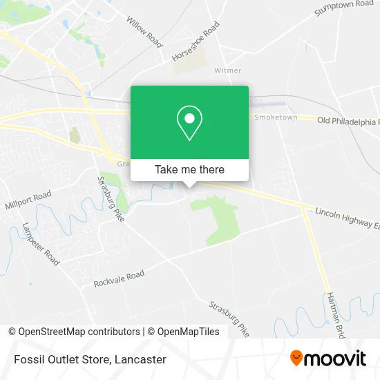 Fossil Outlet Store map
