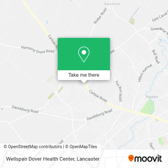 Wellspan Dover Health Center map
