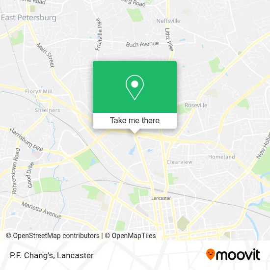 P.F. Chang's map
