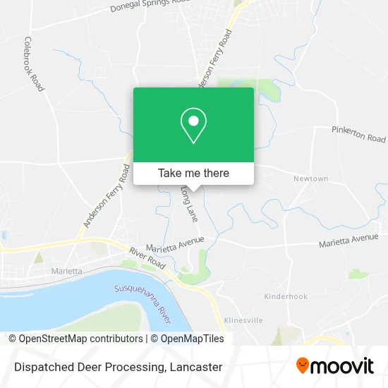 Dispatched Deer Processing map