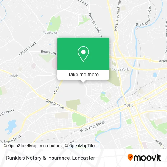 Runkle's Notary & Insurance map