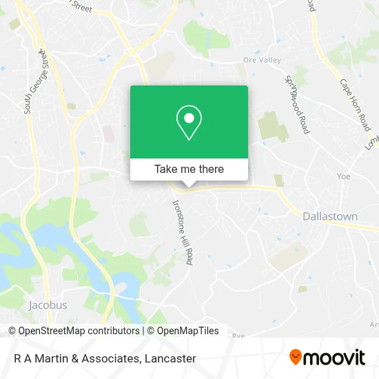 R A Martin & Associates map