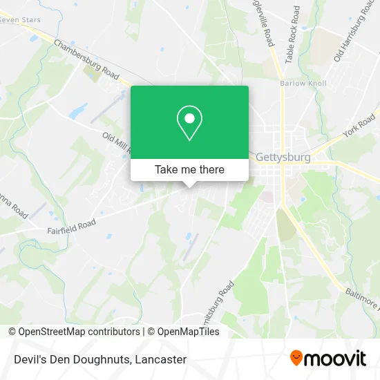 Devil's Den Doughnuts map