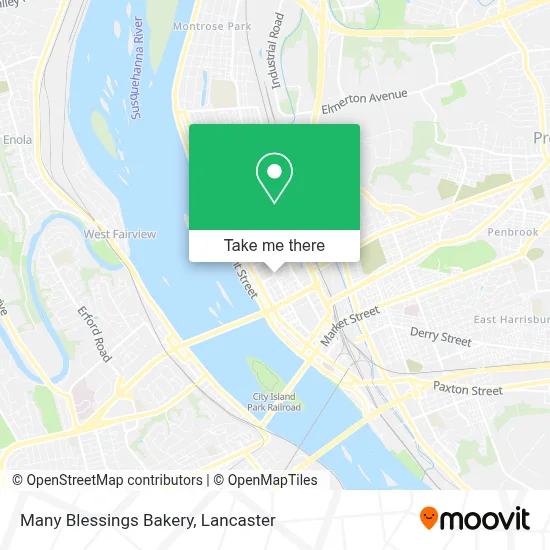 Many Blessings Bakery map
