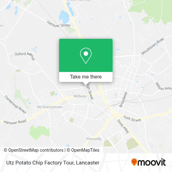 Utz Potato Chip Factory Tour map