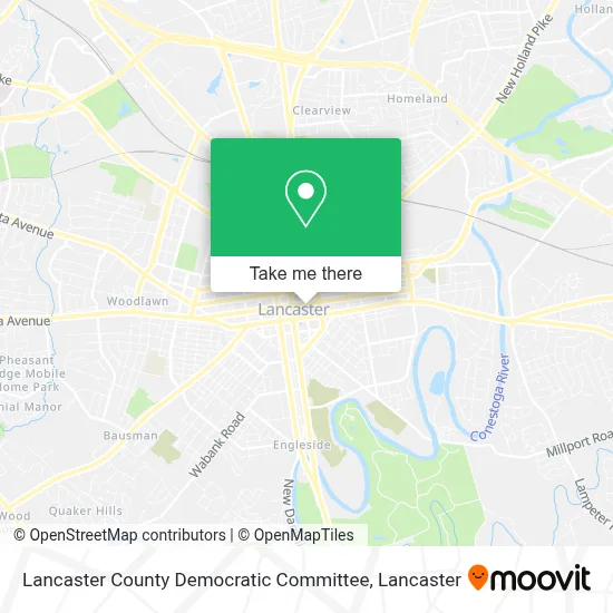 Lancaster County Democratic Committee map