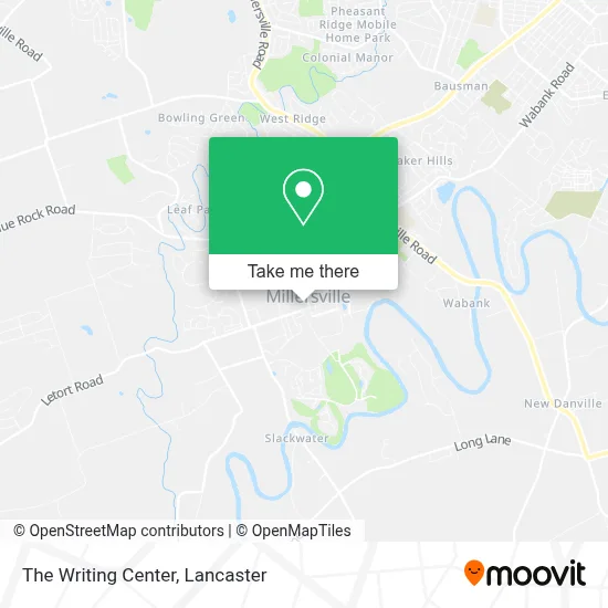 The Writing Center map