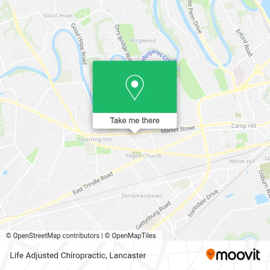 Life Adjusted Chiropractic map