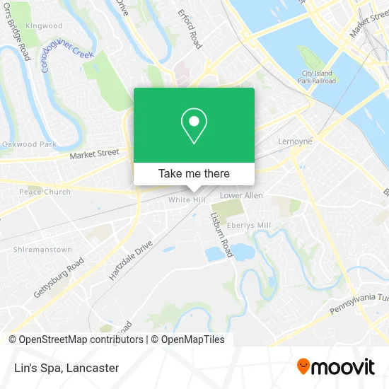 Lin's Spa map