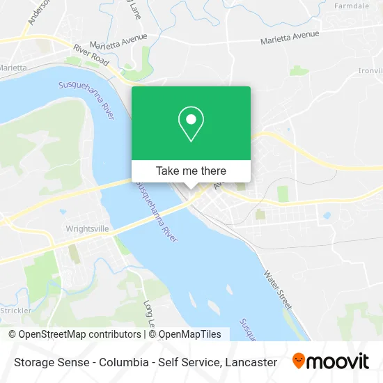 Storage Sense - Columbia - Self Service map