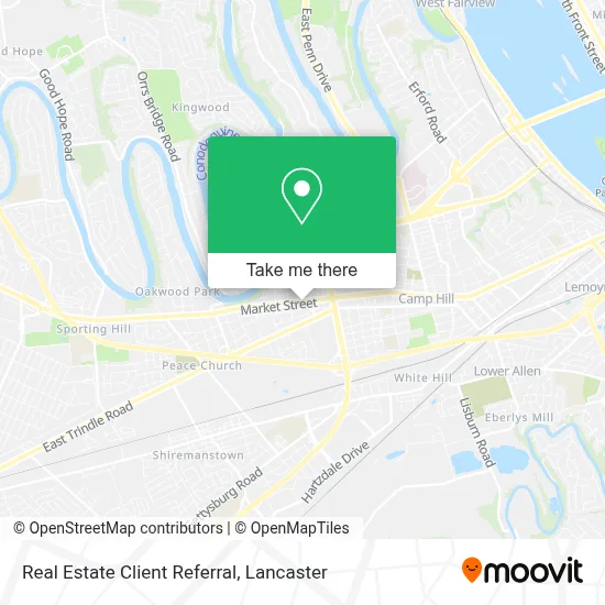 Real Estate Client Referral map