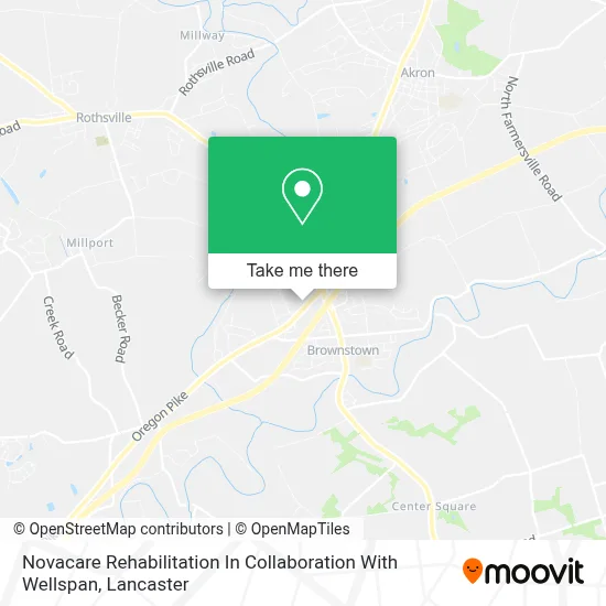 Novacare Rehabilitation In Collaboration With Wellspan map