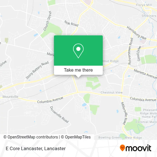 E Core Lancaster map
