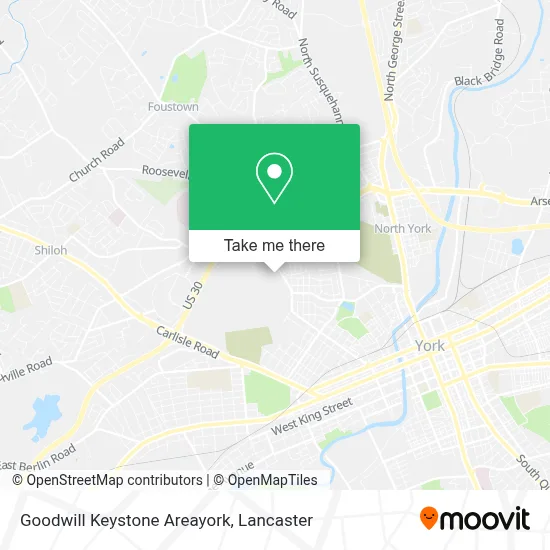 Goodwill Keystone Areayork map