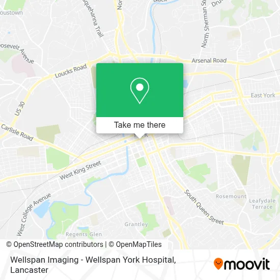 Wellspan Imaging - Wellspan York Hospital map