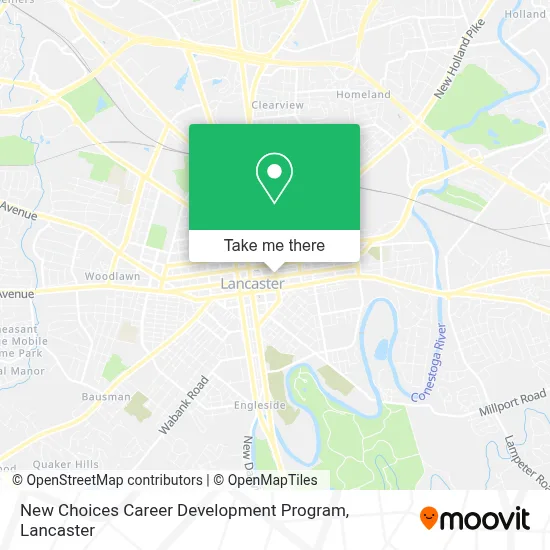 New Choices Career Development Program map