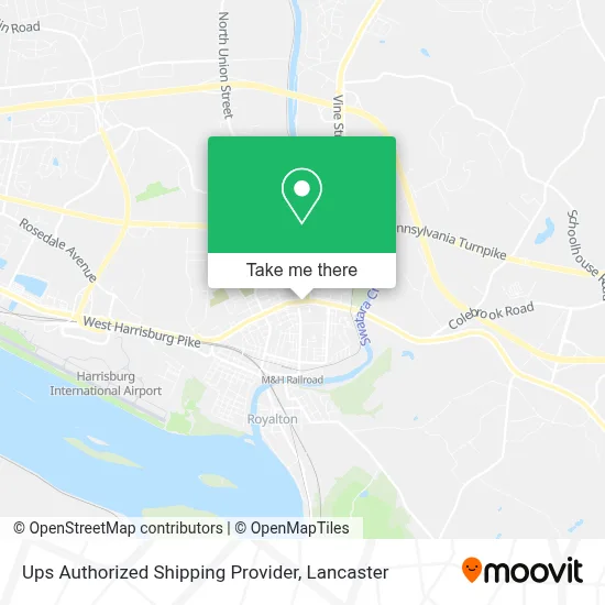 Ups Authorized Shipping Provider map