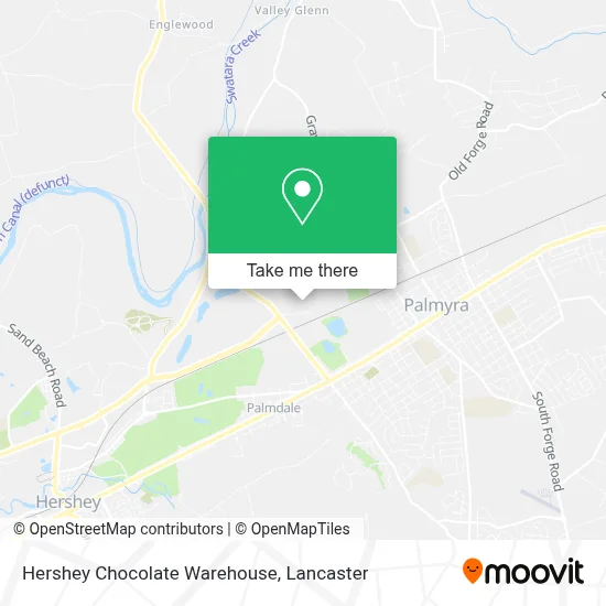 Hershey Chocolate Warehouse map