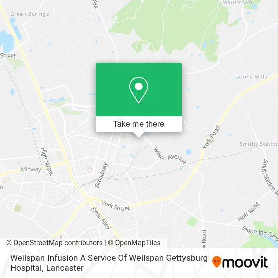 Wellspan Infusion A Service Of Wellspan Gettysburg Hospital map