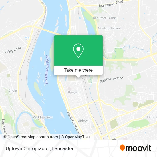 Uptown Chiropractor map