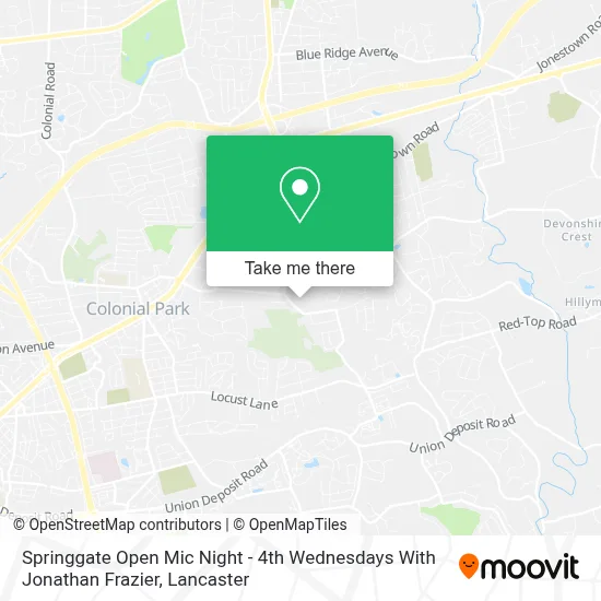 Springgate Open Mic Night - 4th Wednesdays With Jonathan Frazier map