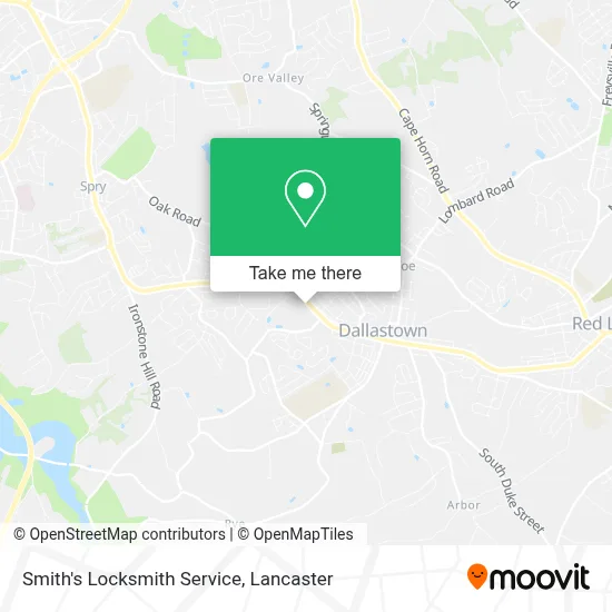 Smith's Locksmith Service map