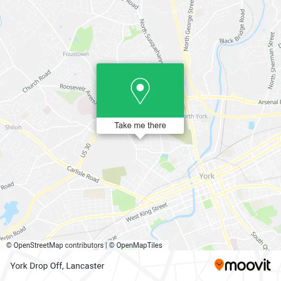 York Drop Off map