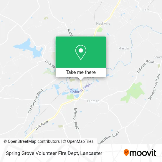Spring Grove Volunteer Fire Dept map