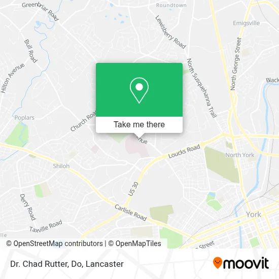 Dr. Chad Rutter, Do map