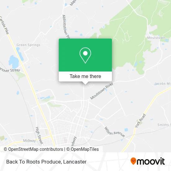 Back To Roots Produce map
