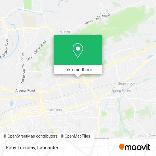 Ruby Tuesday map