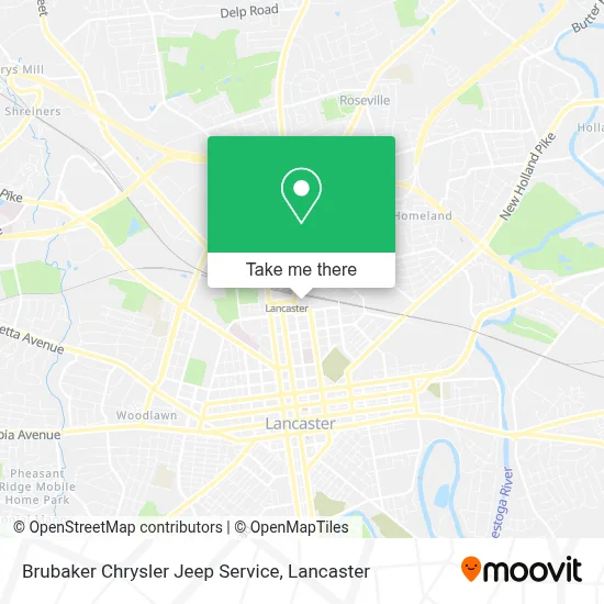 Brubaker Chrysler Jeep Service map